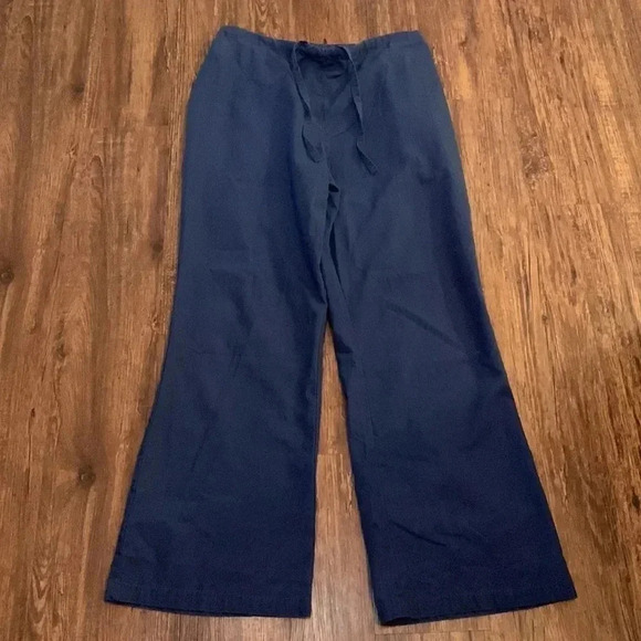 Medical Scrubs Pants Drawstring Navy Blue Size Medium NWT - Picture 2 of 6